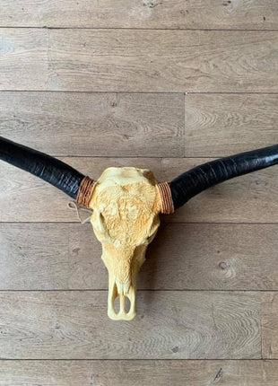 Longhoorn gegraveerd 1 meter breed