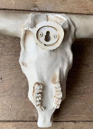 Skull effen wit  zwarte uiteinden