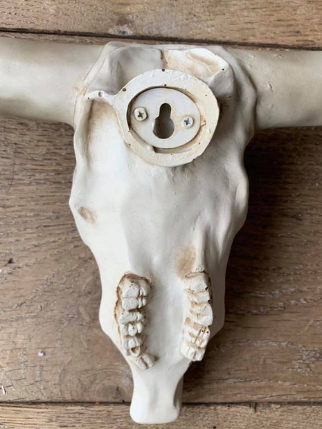Skull effen wit  zwarte uiteinden