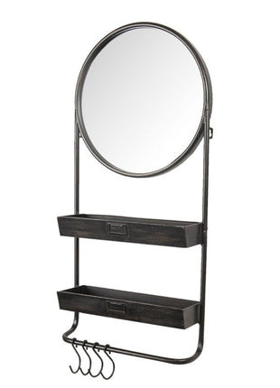 Spiegel met rekjes 89 cm