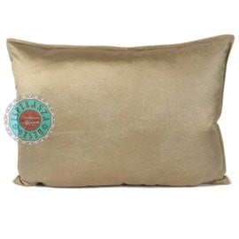 Velvet kussen donker taupe 50 x 70 cm