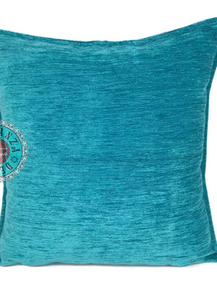 Turquoise kussenhoes/cushion cover ± 45x45cm
