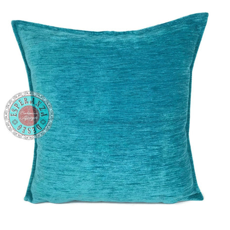Turquoise kussenhoes/cushion cover ± 45x45cm