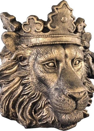 Vtw Living - Bloempot Leeuw - Plantenbak - Goud - Brons - 43 cm breed