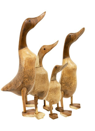 Houten eenden set van 4