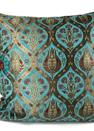 Tulip turquoise kussenhoes/cushion cover ± 70x70cm