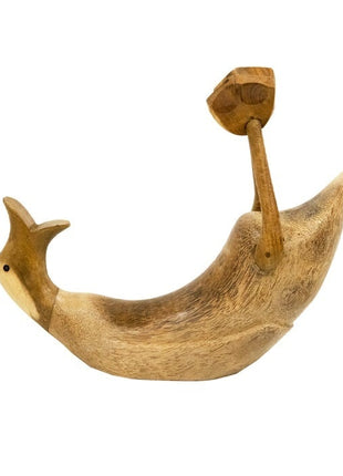 Houten fleshouder eend
