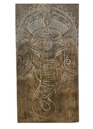 Suarhouten wandpaneel Olifant