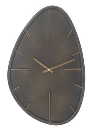 Wandklok organisch asymmetrisch - Brons - Metaal - 30 × 48 cm