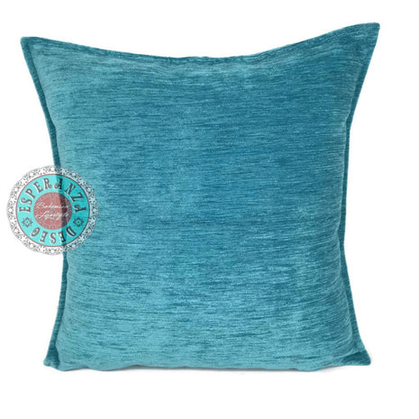 Turquoise kussenhoes 70x70cm