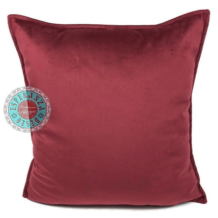 Velvet kussen steenrood 45 x 45 cm
