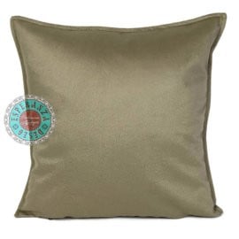 Velvet kussen licht taupe 45 x 45 cm