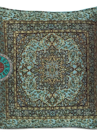 Turqoise Mandala little flower kussenhoes 45 x45