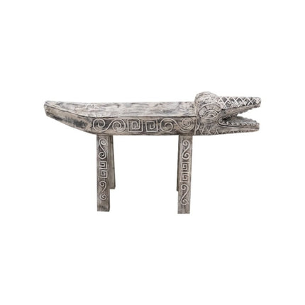 Krokodillenbankje White Wash 100 cm