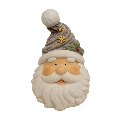 Kerstman hoofd met licht
