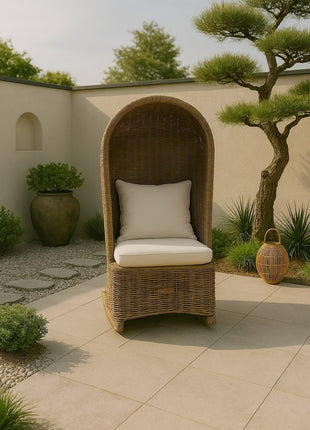 Tuinstoel Rotan Bruin - Strandstoel - 160 x 80 x 80 cm