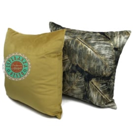 Velvet kussen oker 45 x 45