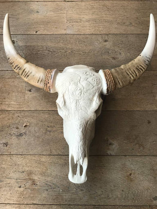 Skull gegraveerd indiaan B 68 x 80 cm