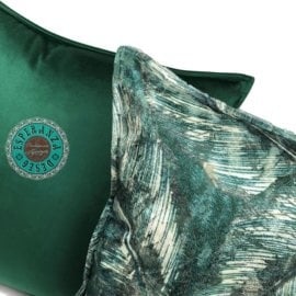 Velvet kussen groen 45 x 45
