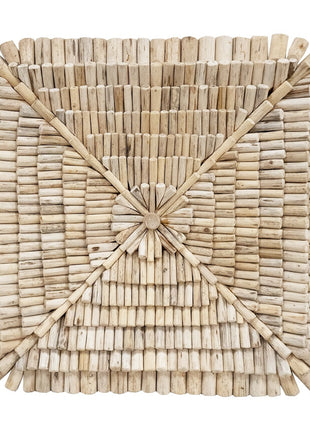 Teakhouten wandpaneel 60x60