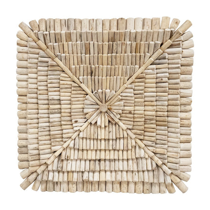 Teakhouten wandpaneel 60x60