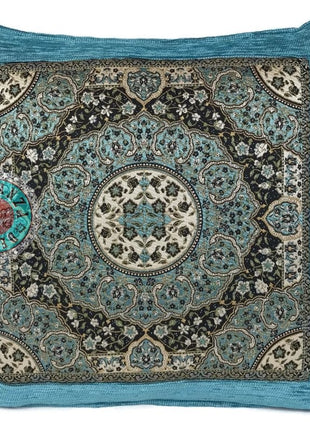 Turqoise Mandala kussenhoes 45 x45