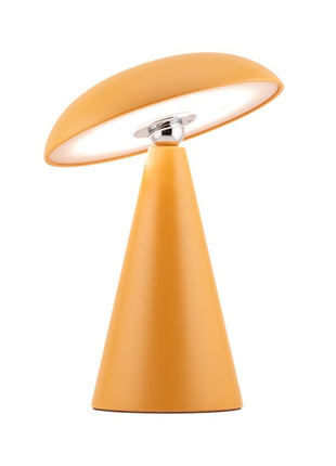 Bureaulamp Mushie LED op accu mat oker, afneembare kap