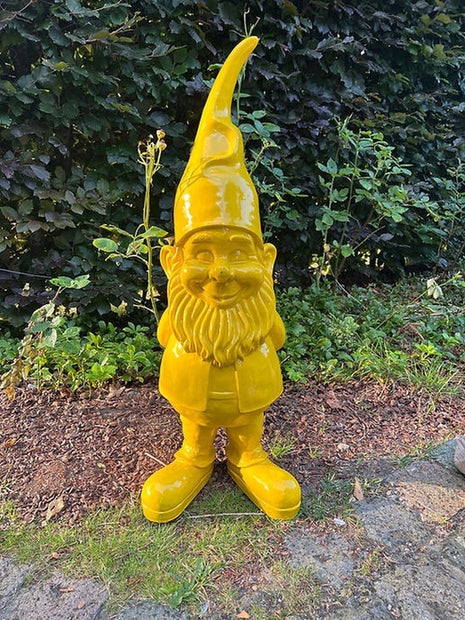 Tuinkabouter 1 Meter - Kabouter Tuin - Cadeau - Geel - 100 cm