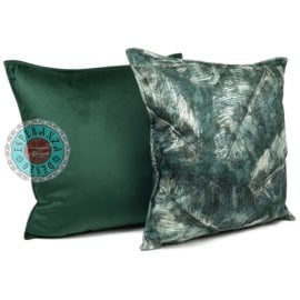 Velvet kussen groen 45 x 45