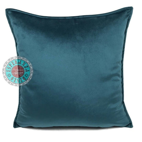 Velvet kussenpetrol 45 x 45
