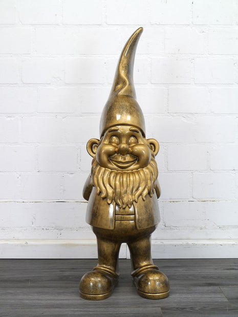 Tuinkabouter 1 Meter - Kabouter Tuin - Cadeau - Goud - 100 cm
