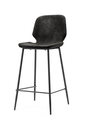 Bar chair Seashell low black