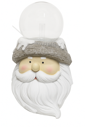 Kerstman sneeuwbol 27 cm  met licht