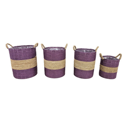 Mand Nila aubergine set van 4
