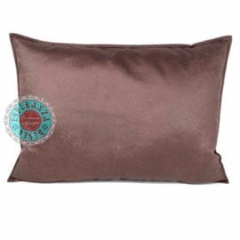 Velvet kussen limegroen  bruin 45 x 45 cm