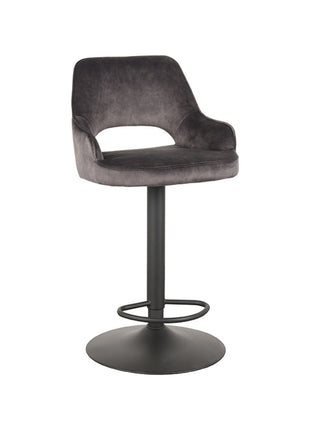 LABEL51 Barkruk Fer - Antraciet - Velours