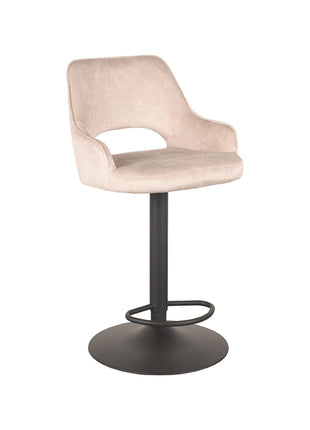 LABEL51 Barkruk Fer - Naturel - Velours
