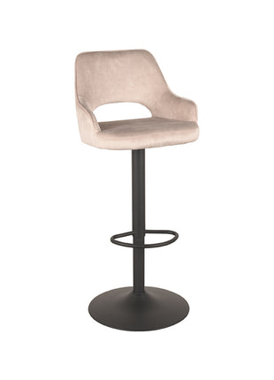 LABEL51 Barkruk Fer - Naturel - Velours
