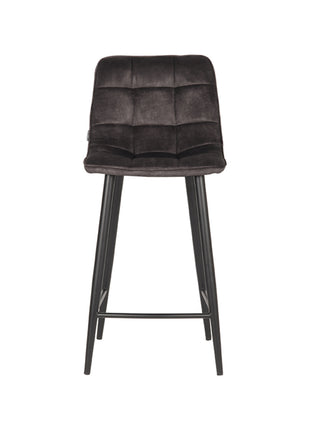 Barkruk Jelt - Antraciet - Velours - Zithoogte 65