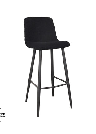 Barkruk Jep - Zwart - Teddy - Zithoogte 78