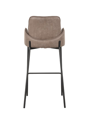 Barkruk Joni - Taupe - Microfiber - Zithoogte 78 cm