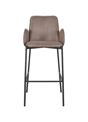 Barkruk Joni - Taupe - Microfiber - Zithoogte 78 cm