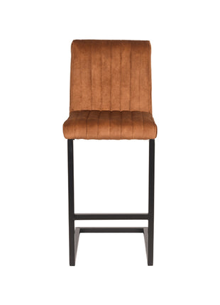 Barkruk Milo - Oker - Velours - Zithoogte 65