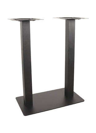 Bartafel Tafelpoot Dubbel - Zwart - Metaal - Dubbel - 92 cm