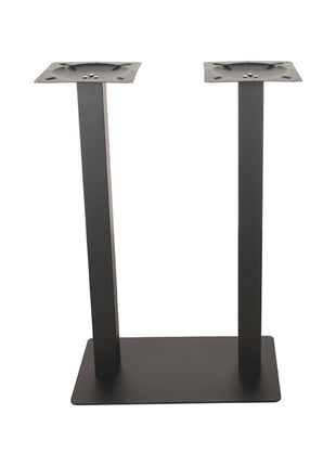 Bartafel Tafelpoot Dubbel - Zwart - Metaal - Dubbel - 108 cm