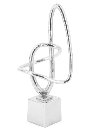 Beeld krul zilver
