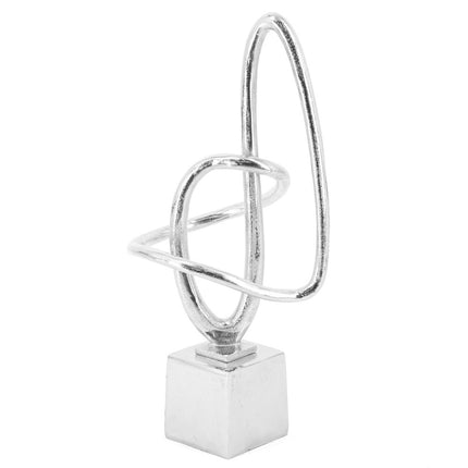 Beeld krul zilver