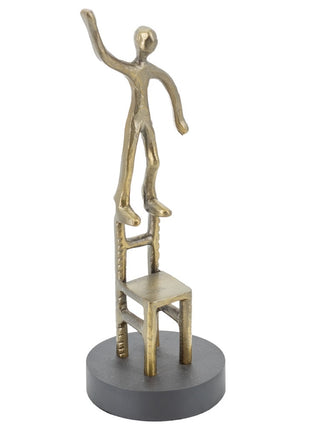 Beeld stoel goud