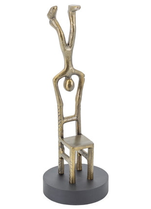 Beeld stoel goud