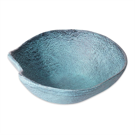 Schaal Decoratief Blauw Patina